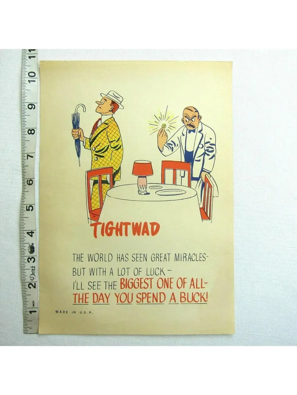 Vintage Vinegar Valentine Tightwad Penny Dreadful Sarcasm Insult Poem Ephemera